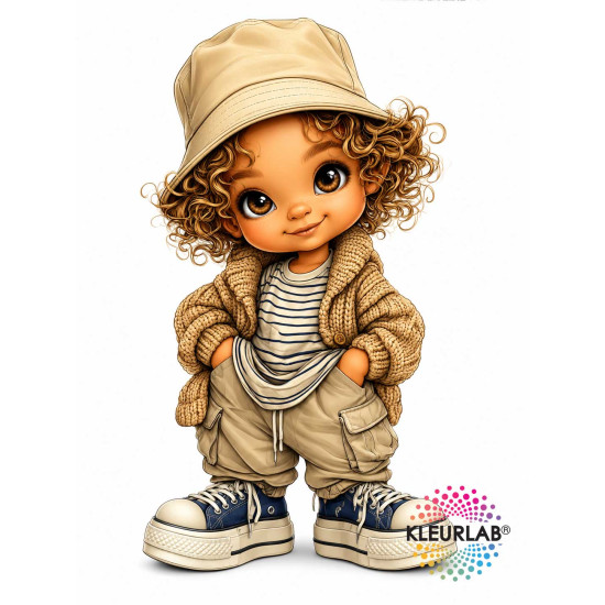 Kleurboek Chibi Boys met kawaii karakters voor volwassenen en tieners uit de collectie van Kleurlab®