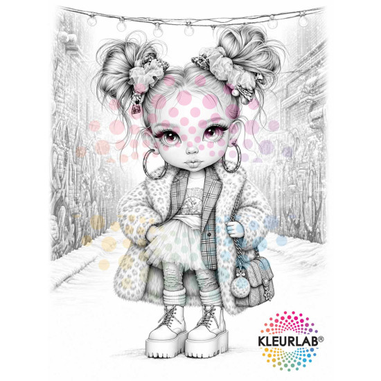 Kleurboek Chibi Girls met kawaii karakters voor volwassenen en tieners uit de collectie van Kleurlab®