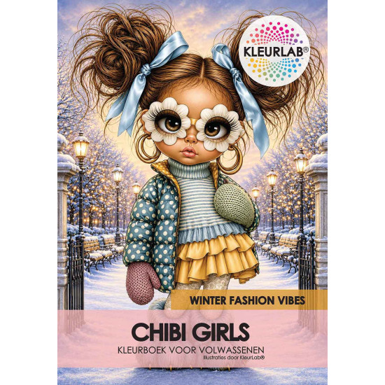 Kleurboek Chibi Girls met kawaii karakters voor volwassenen en tieners uit de collectie van Kleurlab®