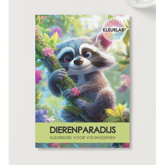 Kleurboek Dierenparadijs van Kleurlab® met exotische dieren en tropische scènes