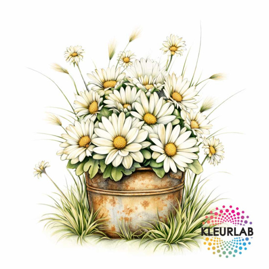 Kleurboek met bloemen en tuinteferelen voor volwassenen uit de collectie van Kleurlab®