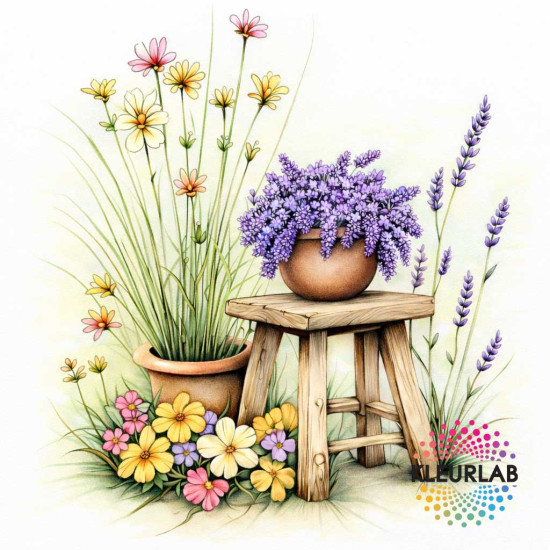 Kleurboek met bloemen en tuinteferelen voor volwassenen uit de collectie van Kleurlab®
