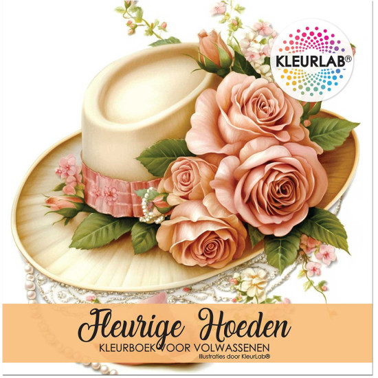 Bekijk het kleurboek Fleurige Hoeden vol flair en bloemen Kleurboek Fleurige Hoeden met bloemenhoeden en sierlijke details uit de collectie van Kleurlab®