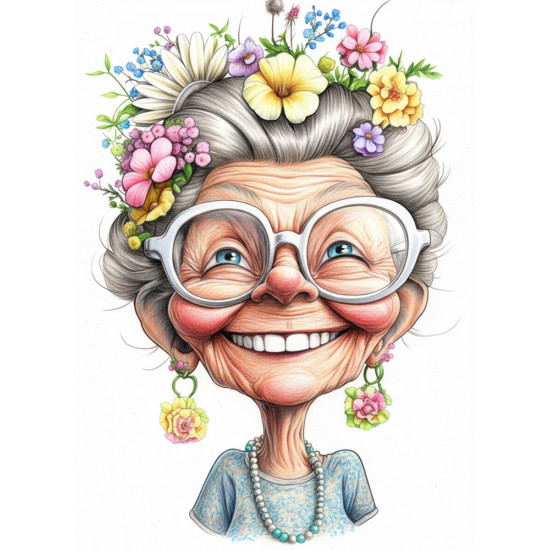 Bekijk het kleurboek Vrolijke Oma’s vol karakter en humor Kleurboek Vrolijke Oma’s met grappige portretten en charmante details uit de collectie van Kleurlab®