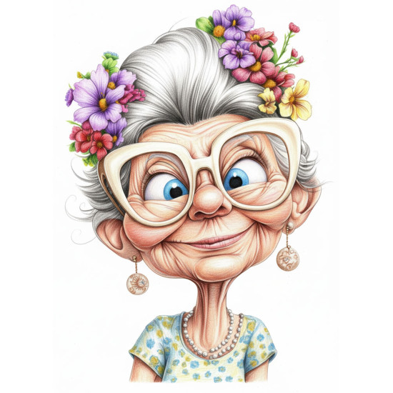 Bekijk het kleurboek Vrolijke Oma’s vol karakter en humor Kleurboek Vrolijke Oma’s met grappige portretten en charmante details uit de collectie van Kleurlab®