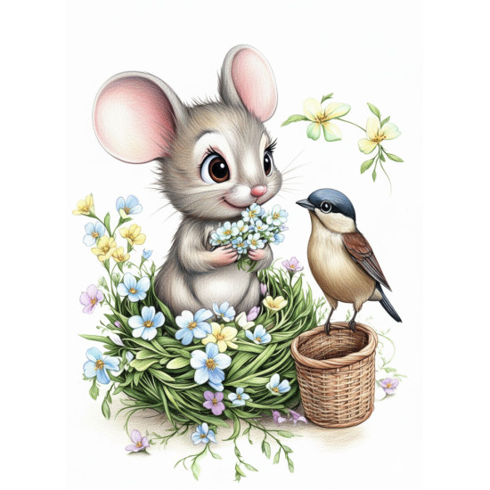 Bekijk het kleurboek Zoete Muisjes vol charme en dromerige rust Kleurboek Zoete Muisjes met schattige muizen en fantasievolle taferelen uit de collectie van Kleurlab® Muisjes kleurboek voor Volwassenen