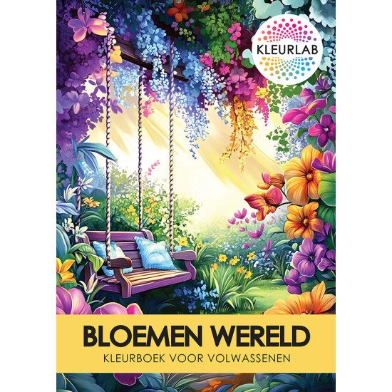 Kleurboek voor volwassenen met bloemmotieven uit de collectie van Kleurlab®