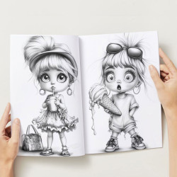 Chibi Girls | Kleurboek voor Volwassenen Chibi Girls | Kleurboek voor Volwassenen