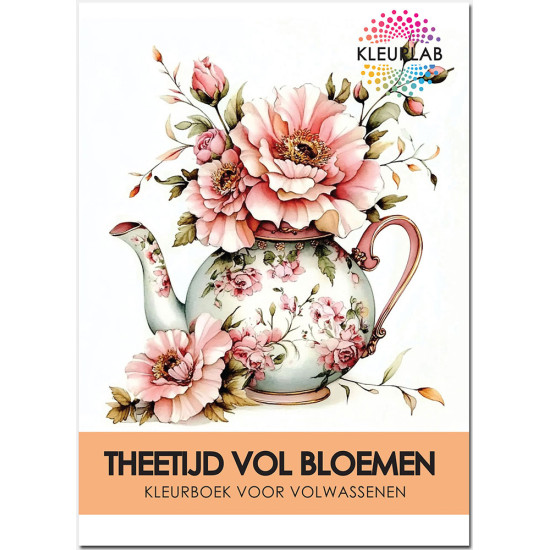 Theetijd vol Bloemen | Kleurboek voor Volwassenen Theetijd vol Bloemen | Kleurboek voor Volwassenen