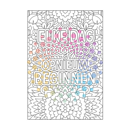 Kleurboek Self Love Club met affirmaties en mandala's voor mindfulness en zelfliefde