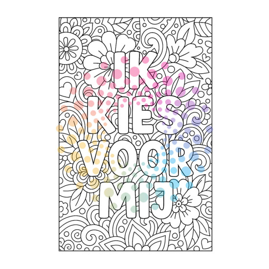 Kleurboek Self Love Club met affirmaties en mandala's voor mindfulness en zelfliefde