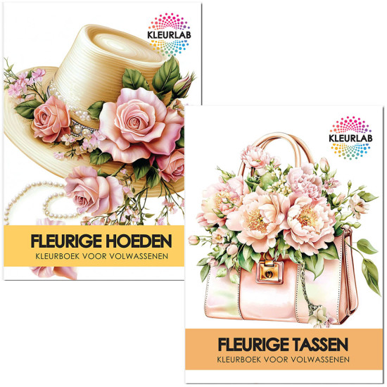 2 Kleurboeken vol Elegante Accessoires | Fleurige Fashion Voordeelset 2 Kleurboeken vol Elegante Accessoires | Fleurige Fashion Voordeelset