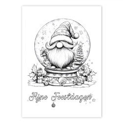 Kerst Wenskaarten | 8 Luxe Kleurkaarten Set 