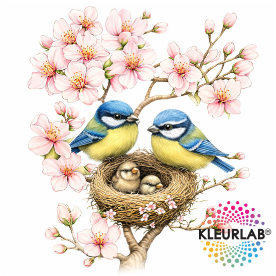 Kleurboek met bloemen en vogels voor volwassenen uit de collectie van Kleurlab®