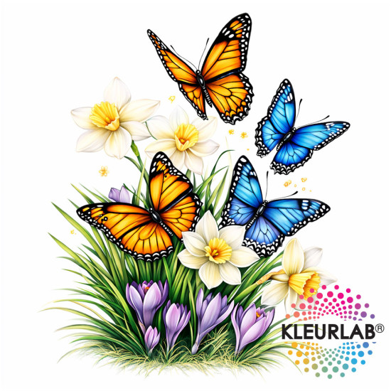 Kleurboek met bloemen en vogels voor volwassenen uit de collectie van Kleurlab®