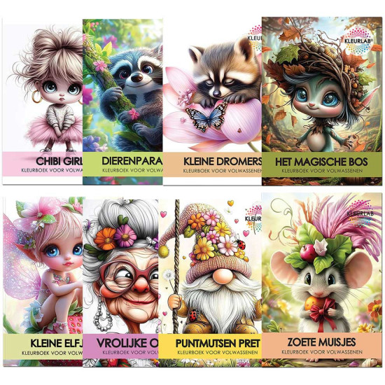 Mega Fantasy Voordeelset – 8 Betoverende Kleurboeken