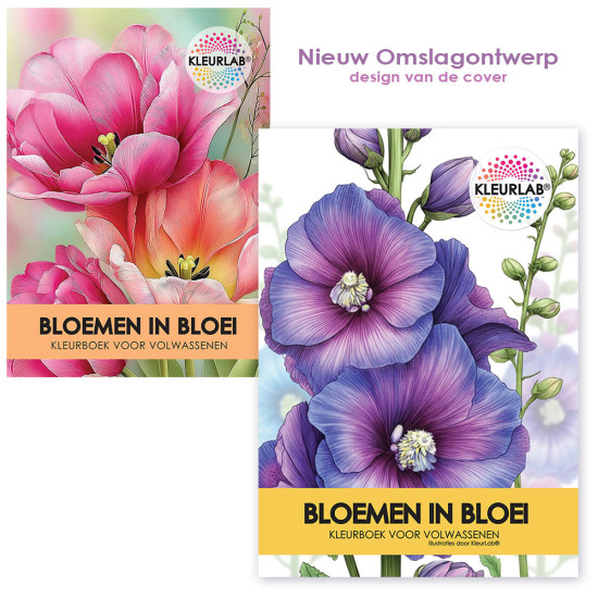 Kleurboek voor volwassenen met herkenbare bloemsoorten uit de collectie van Kleurlab®