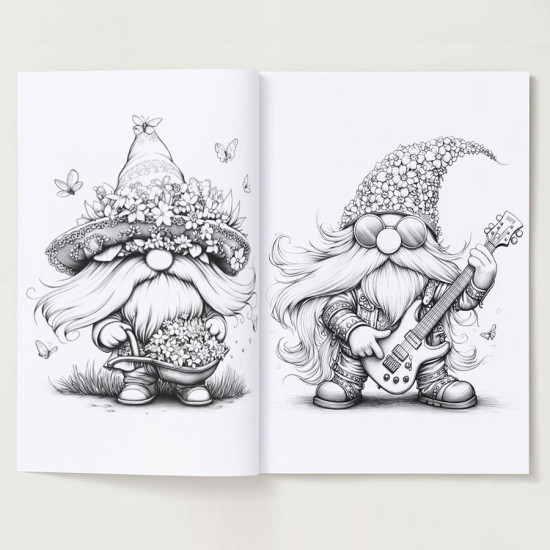 Puntmutsen Pret | Kleurboek voor Volwassenen Puntmutsen Pret | Kleurboek voor Volwassenen