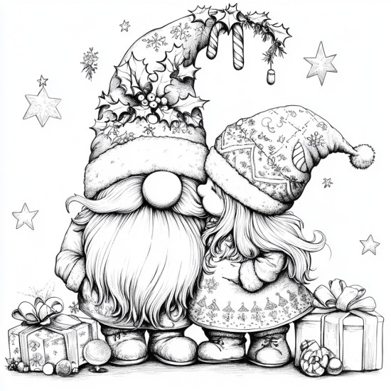 Kleurboek Puntmutsen Pret met kabouters en bloemenhoeden uit de collectie van Kleurlab®