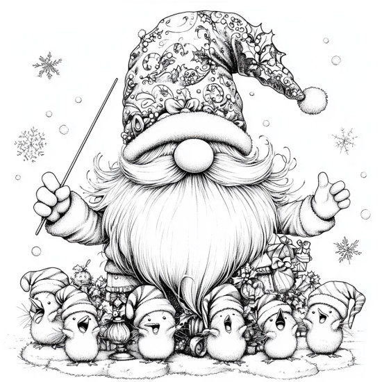 Kleurboek Puntmutsen Pret met kabouters en bloemenhoeden uit de collectie van Kleurlab®