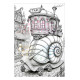 Kleurboek Steampunk City met luchtschepen, torens en mechanische details uit de collectie van Kleurlab®