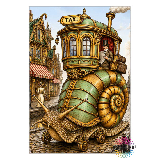 Kleurboek Steampunk City met luchtschepen, torens en mechanische details uit de collectie van Kleurlab®