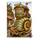 Kleurboek Steampunk City met luchtschepen, torens en mechanische details uit de collectie van Kleurlab®