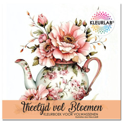 Theetijd vol Bloemen | Kleurboek voor Volwassenen