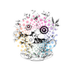 Theetijd vol Bloemen | Kleurboek voor Volwassenen