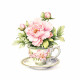Kleurboek Theetijd vol Bloemen met klassieke theekopjes en florale illustraties uit de collectie van Kleurlab®