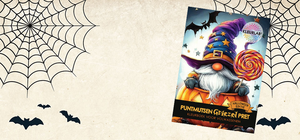 KleurLab® – Puntmutsen Griezel Pret Kleurboek - Halloween Editie